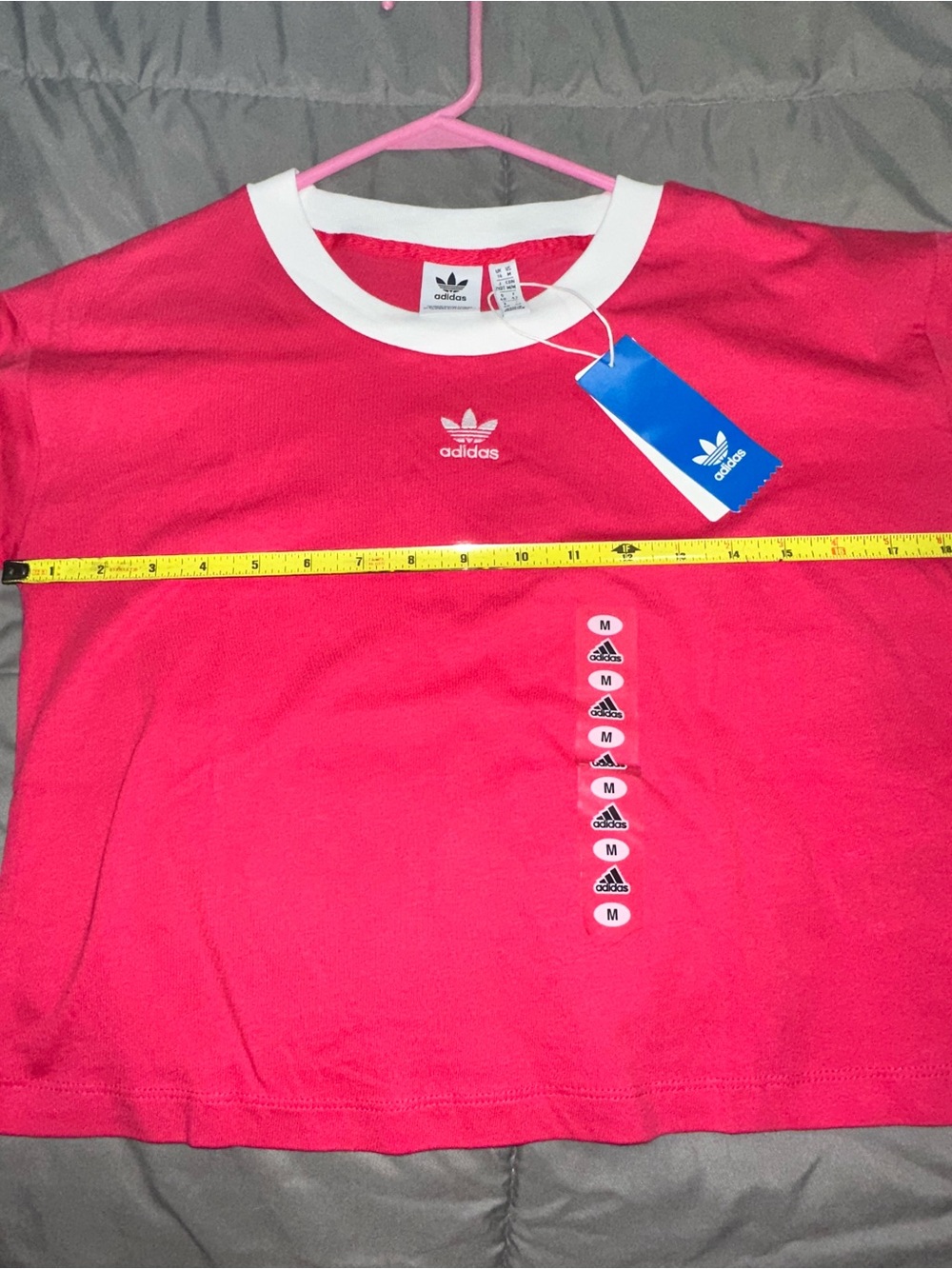 Adidas Pink Short Sleeve Ringer Tee - Picture 2 of 10